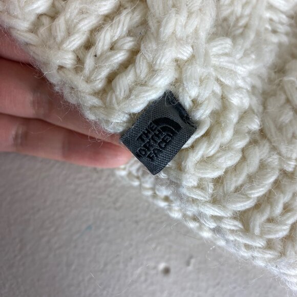 The North Face Off White Knit Winter Hat One Size - Picture 2 of 6